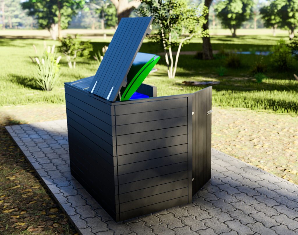 3 Wheelie Bin Storage - Keter's all-purpose outdoor storage box