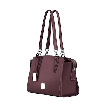 burgundy leather bag